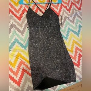 windsor, black glitter dress